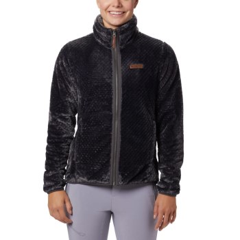 Columbia Fire Side II Sherpa Full Zip Fleece, Chamarras Grises Oscuro Para Mujer | 906472-IYX